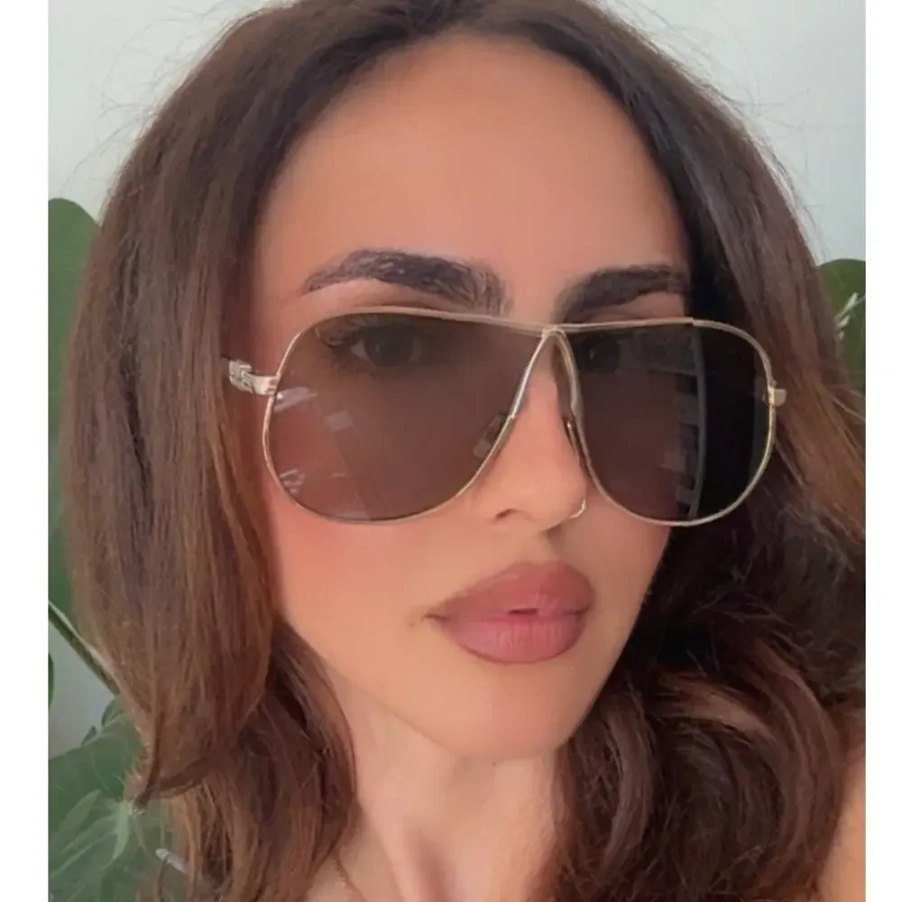 NEW Miu Miu MU A56S Aviator Sunglasses in Gold Grey $607